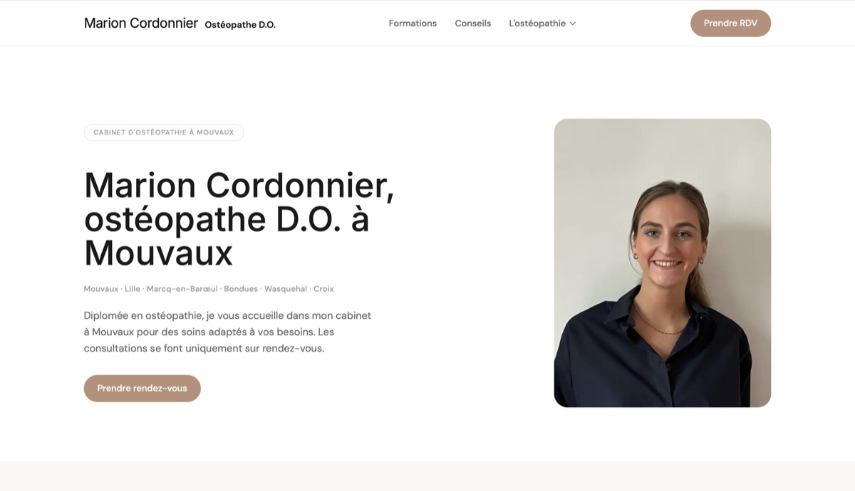 Marion Cordonnier — Ostéopathe